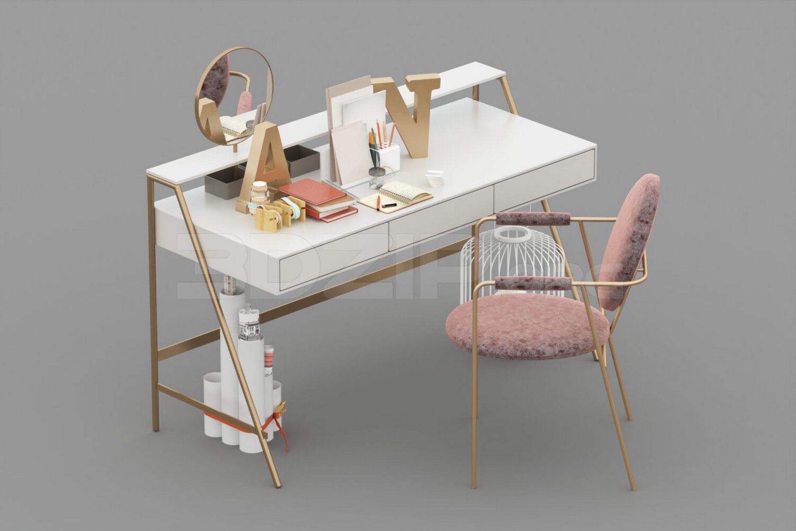 10820. Download Free Dressing Table Model By Se Arc