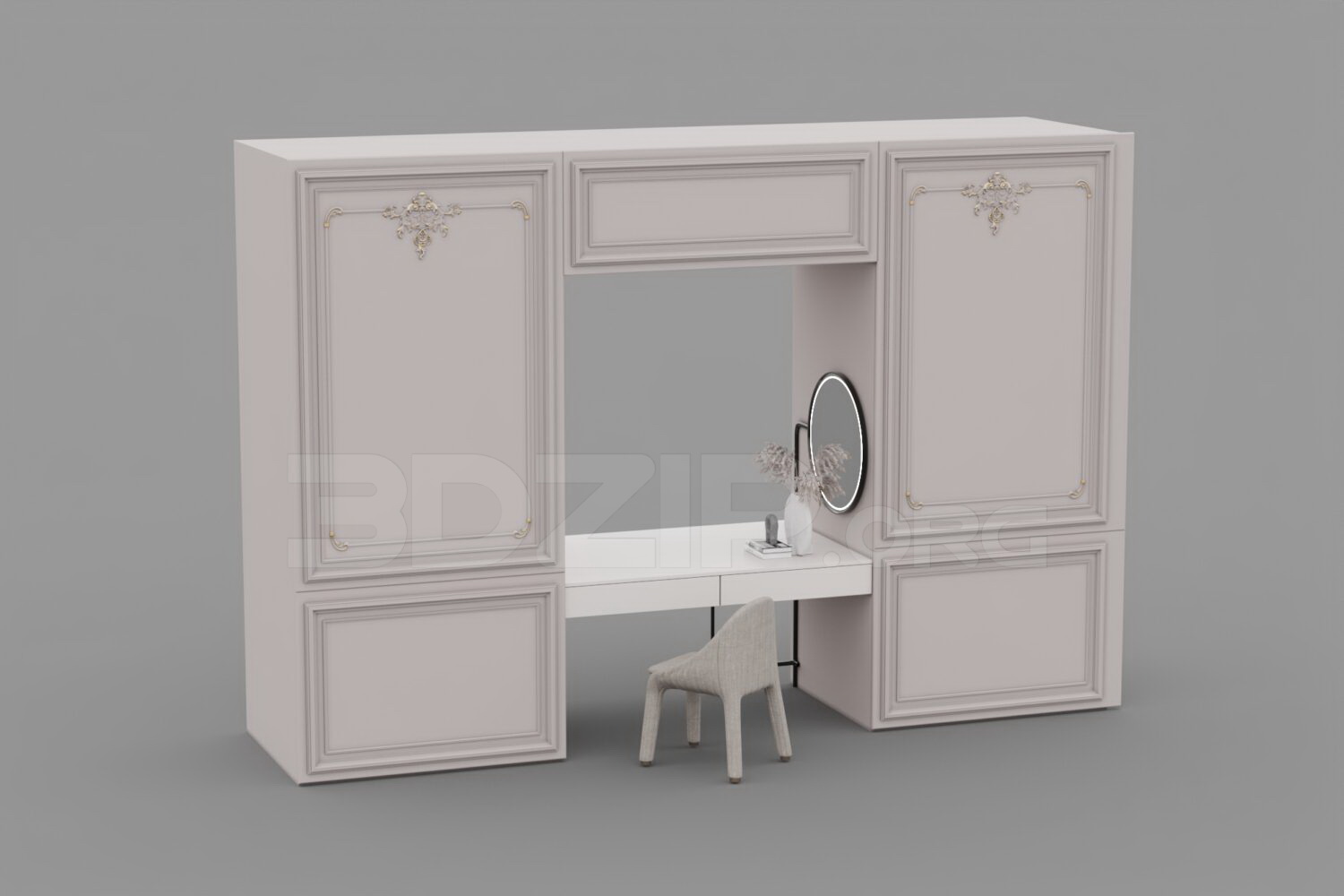 2108. Free 3D Dressing Table Model Download
