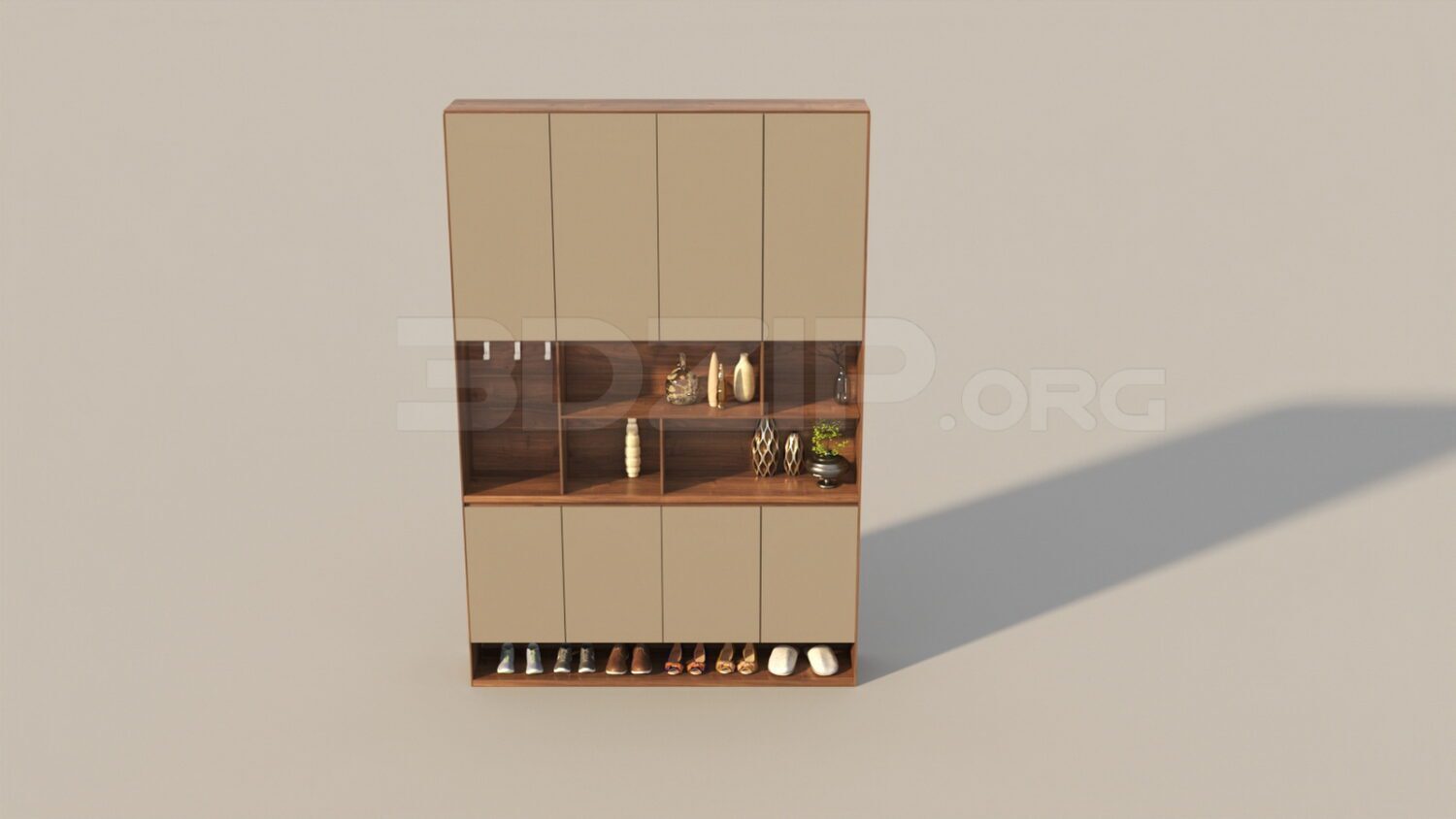 3161. Free 3D Shoe Cabinet Model Download