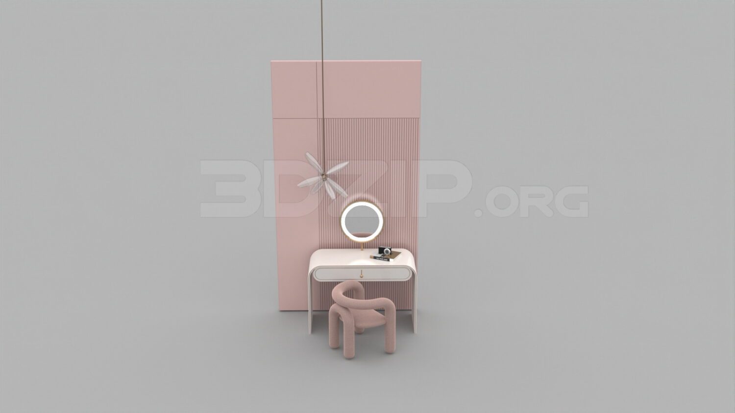 3501. Free 3D Dressing Table Model Download
