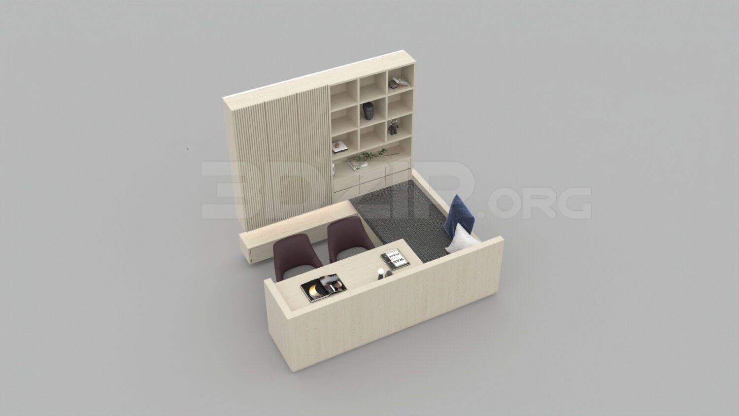 3684. Free 3D Wardrobe Model Download