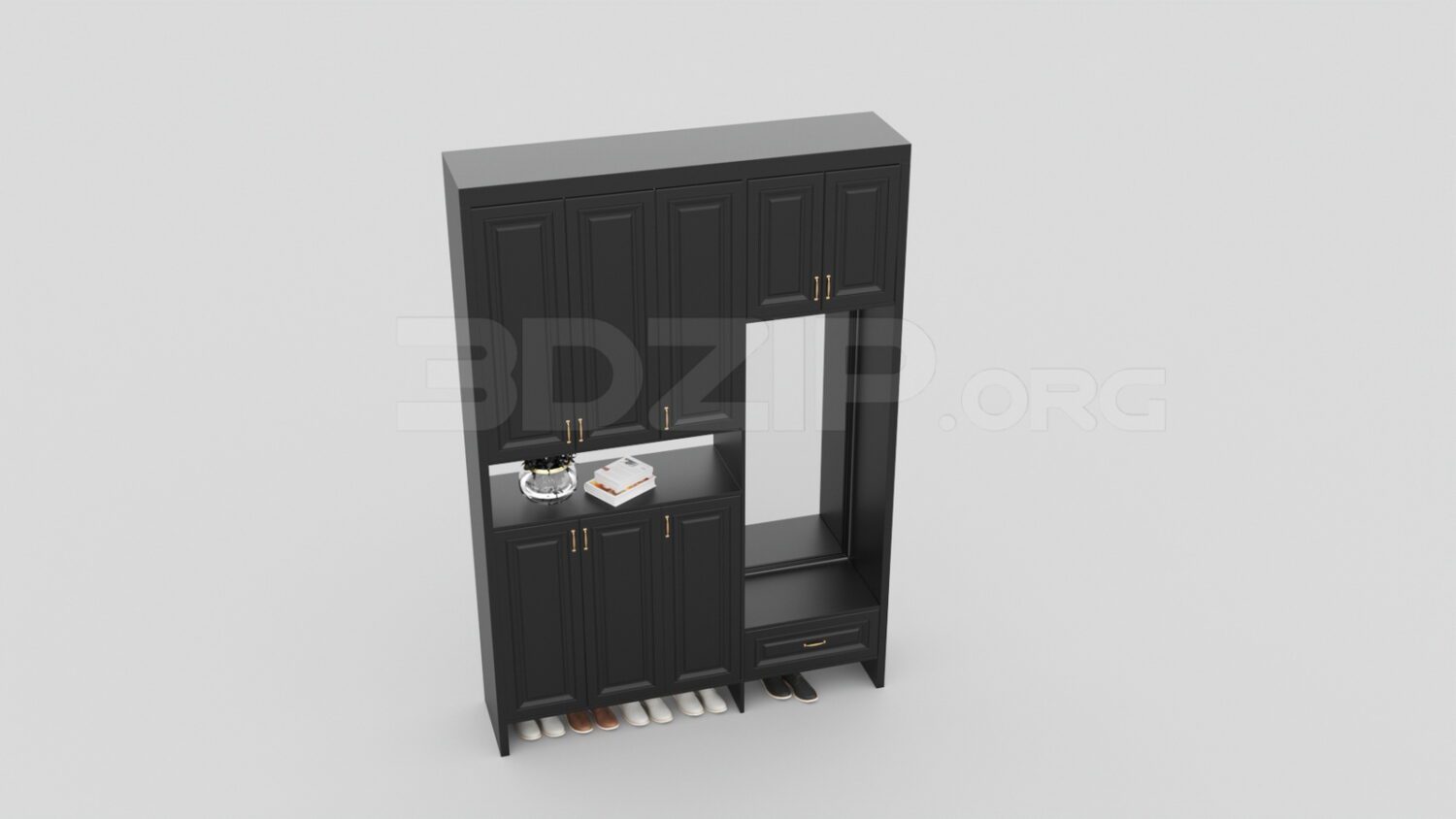 3846. Free 3D Shoe Cabinet Model Download
