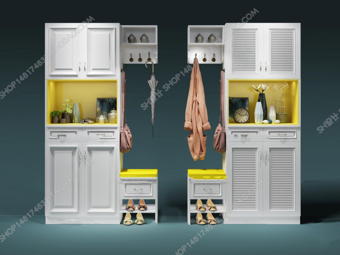 3d Shoe storage cabinet Model 213 Free Download