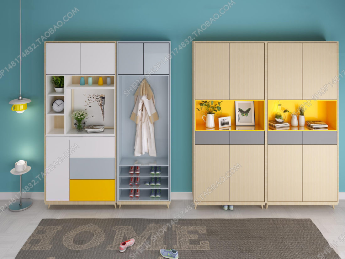 3d Shoe storage cabinet Model 219 Free Download
