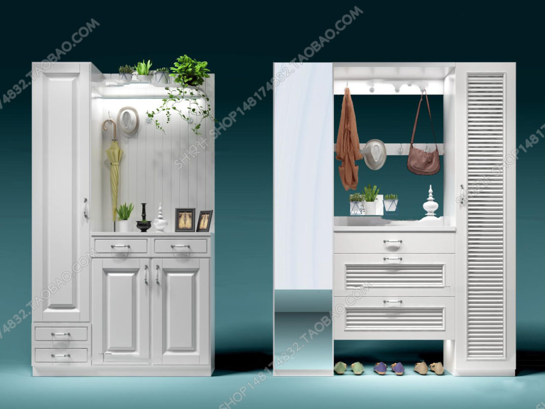 3d Shoe storage cabinet Model 223 Free Download