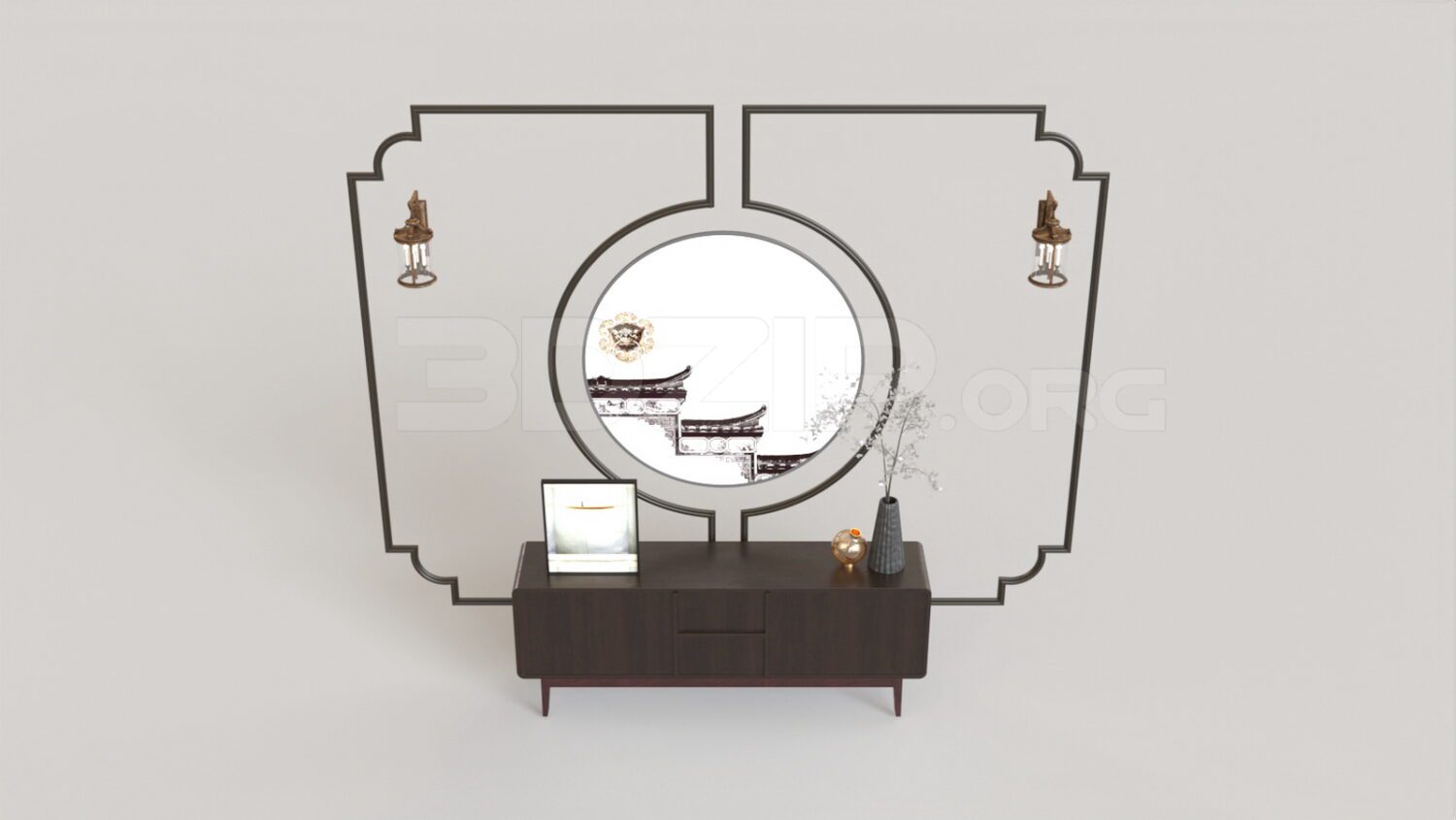 4051. Free 3D Display Cabinets Model Download