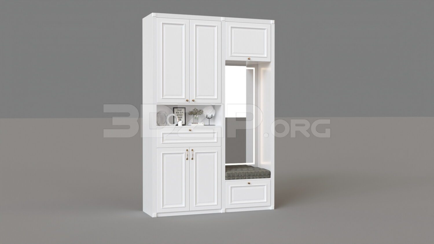 4917. Free 3D Shoe Cabinet Model Download