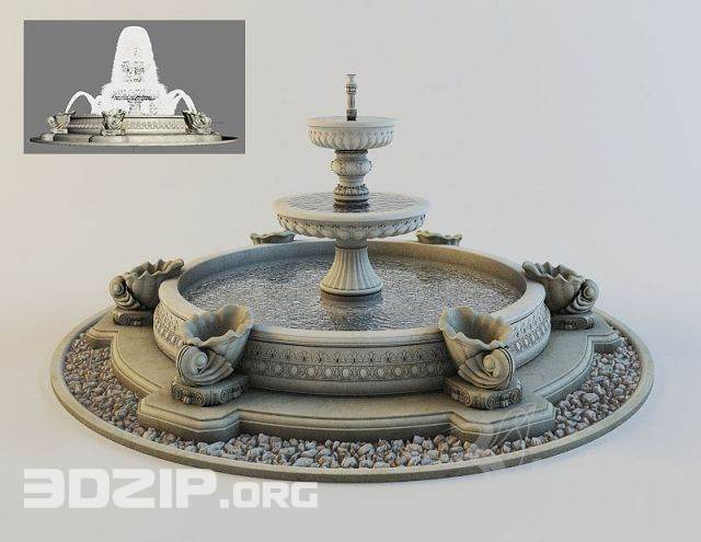 3d Fountain Model 1 Free download