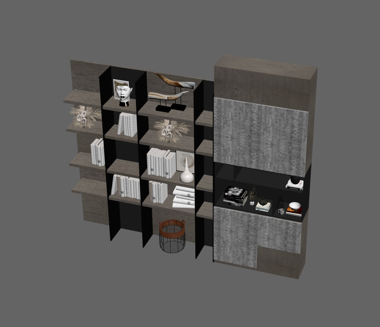 10236. Download Free Bookcase Model by Oi A Chun