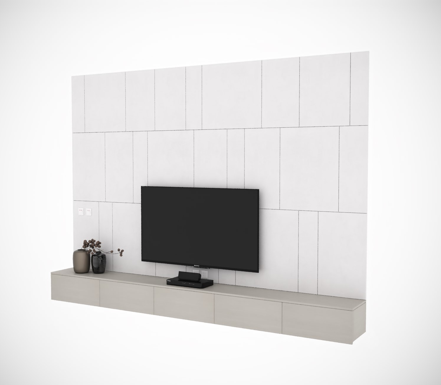 10413. Download Free Wall TV Model By Vu Long