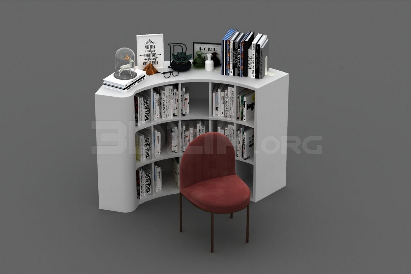 10798. Download Free Bookcase Model By Se Arc