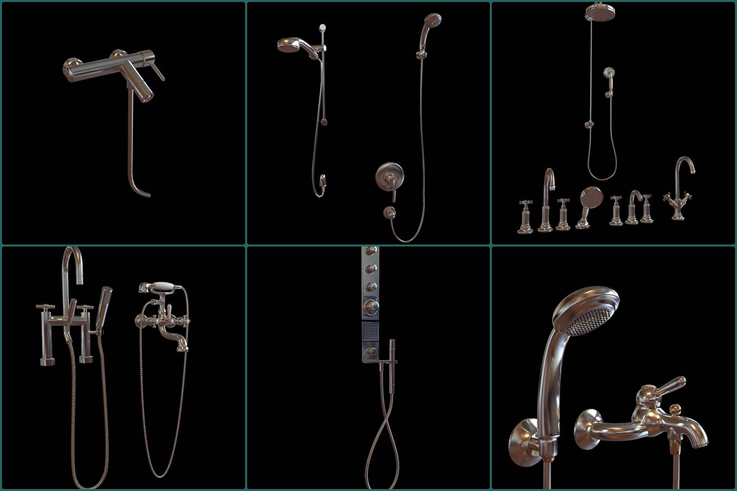 11252. A Collection Of Showers 3dsmax Models Free Download