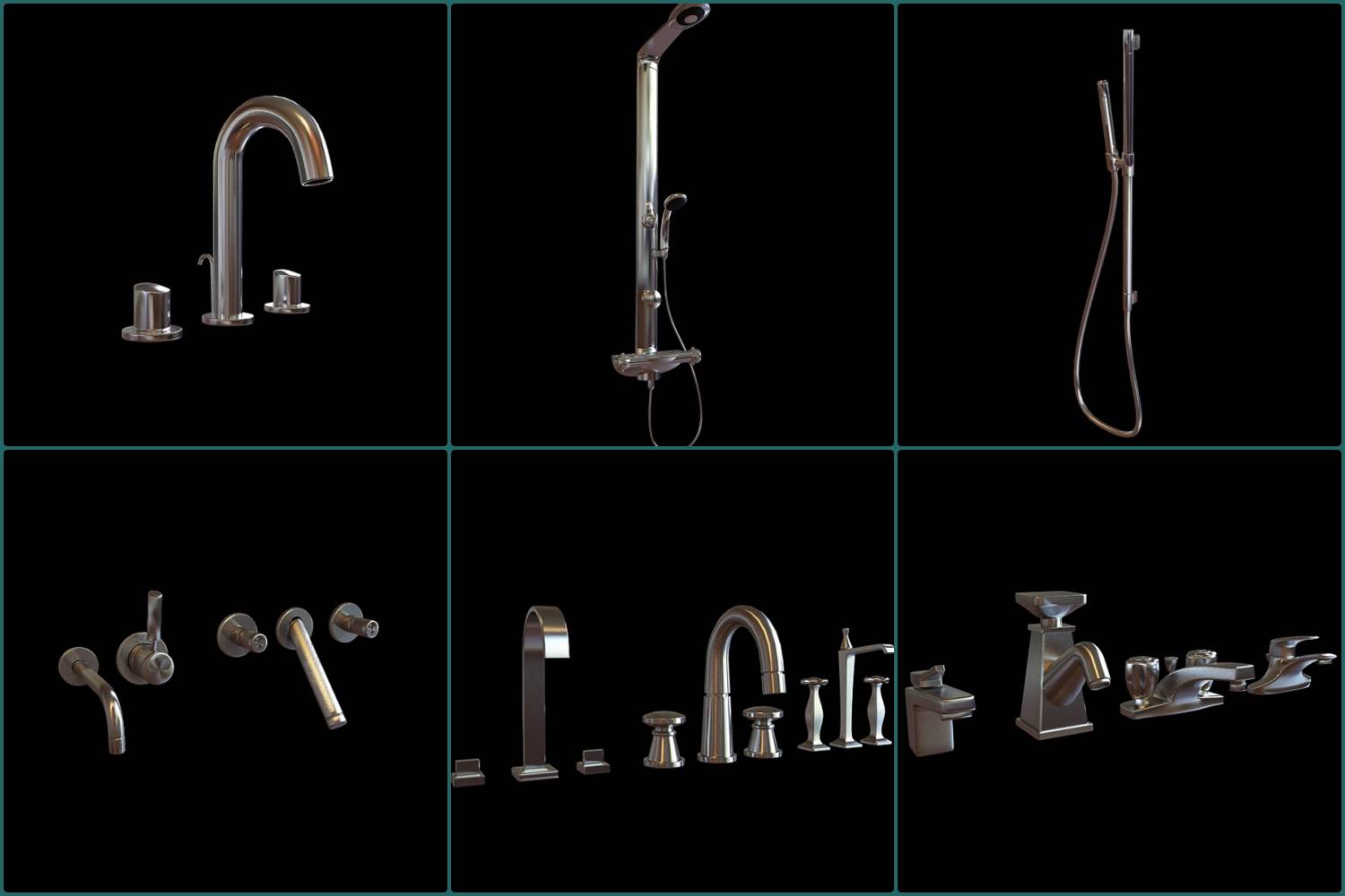 11253. A Collection Of Faucets 3dsmax Models Free Download