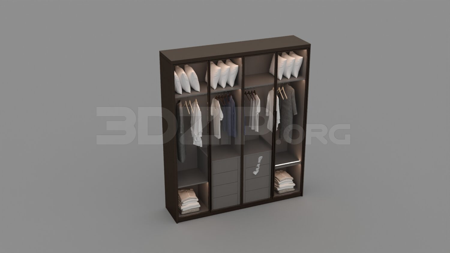 1204. Download Free Wardrobe Model By Huy Hieu Lee