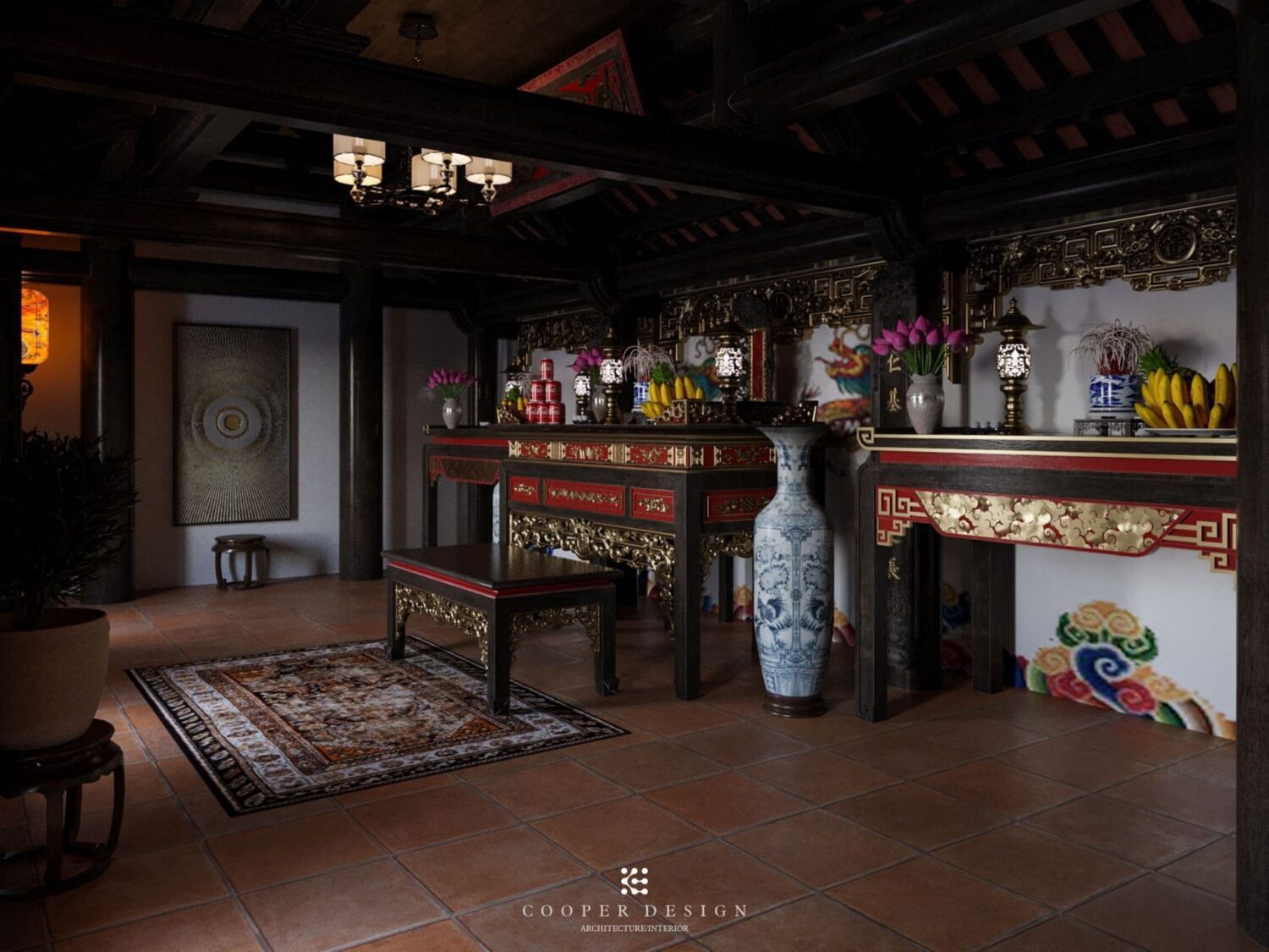 13141. Free 3D Altar Room Interior Model Download by Hieu Tran