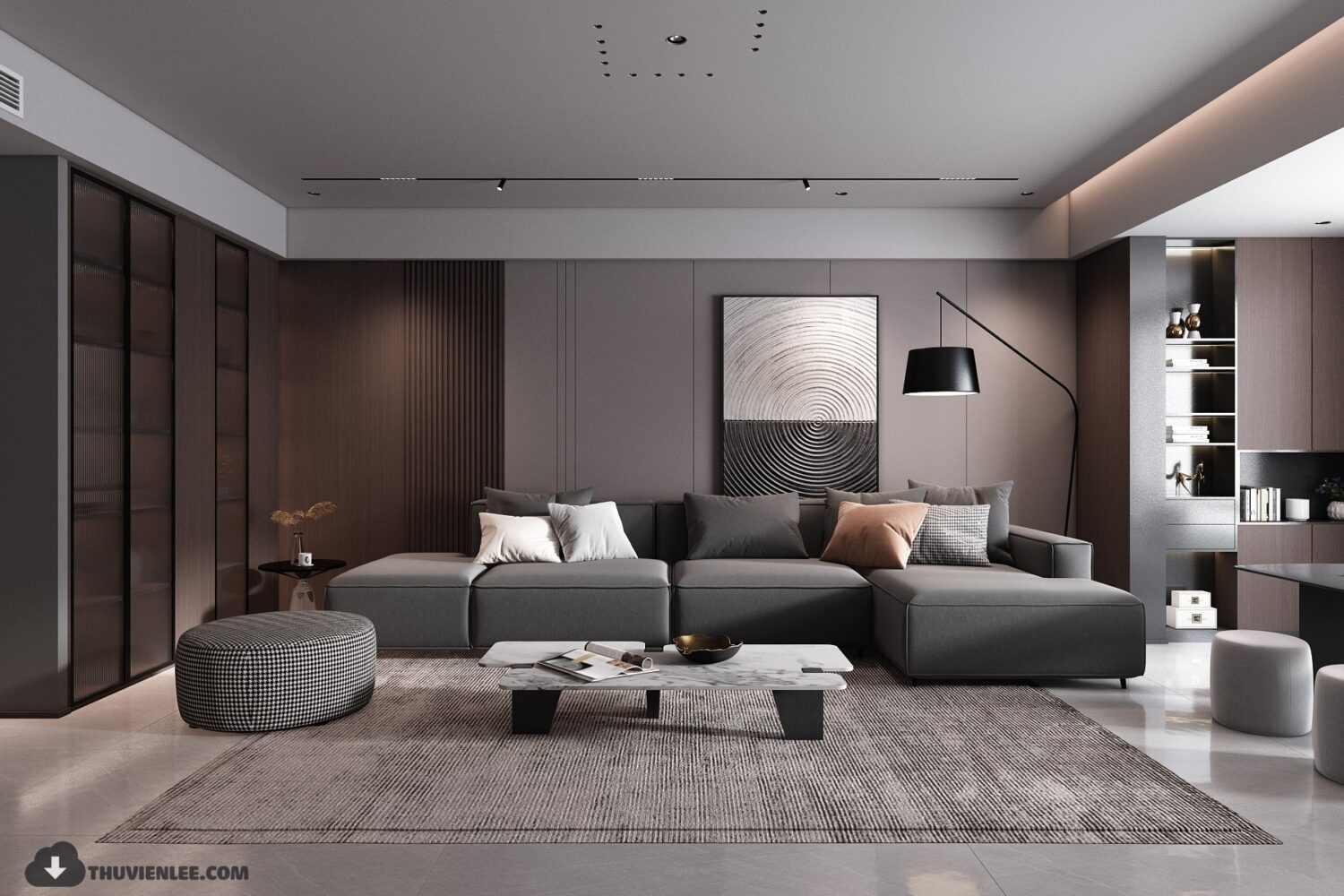 13147. Download Free 3D Living Room Interior Model By Huy Hieu Lee