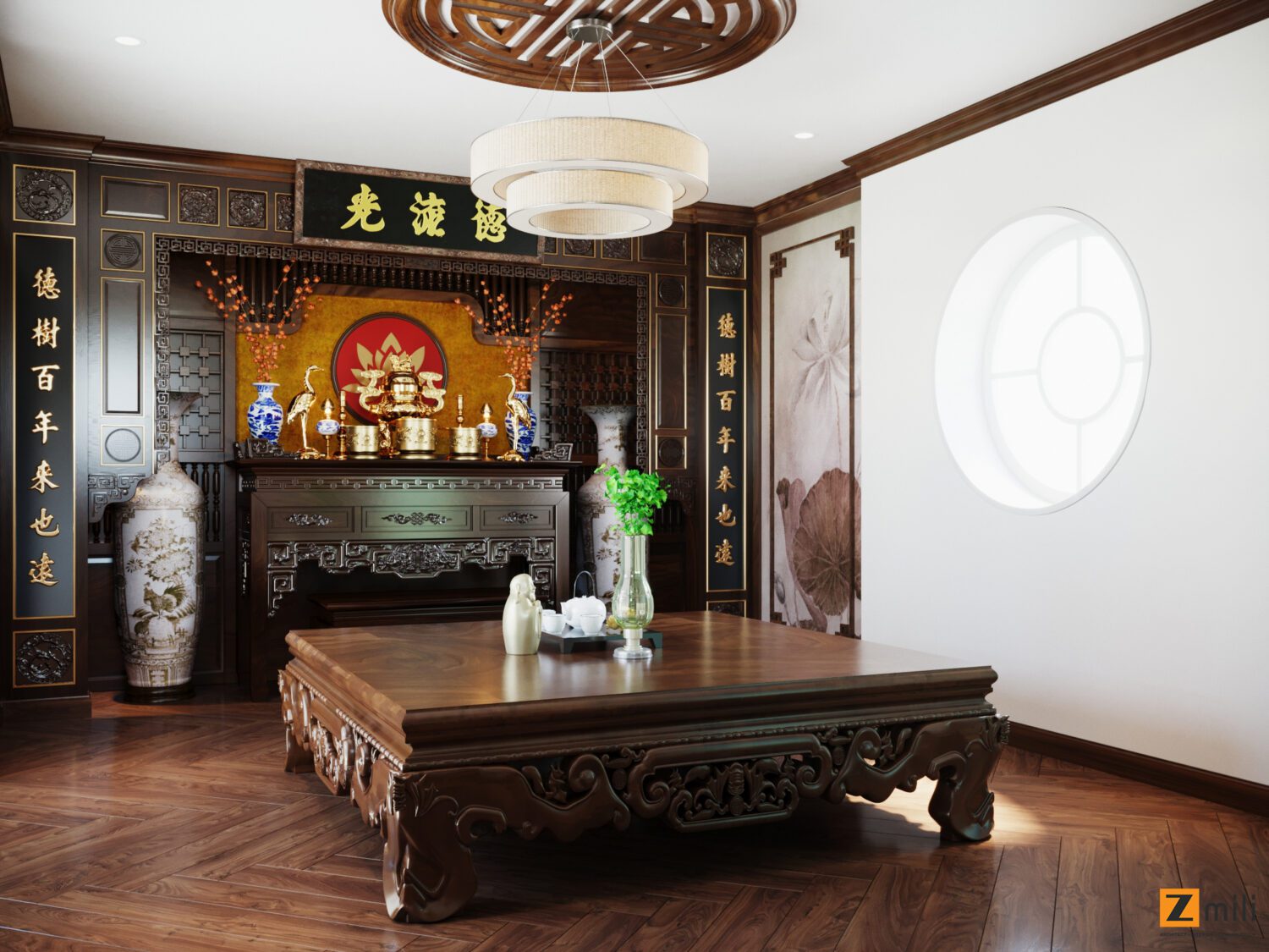 13162. Free 3D Altar Room Interior Model Download by Tran Hoang Nghia