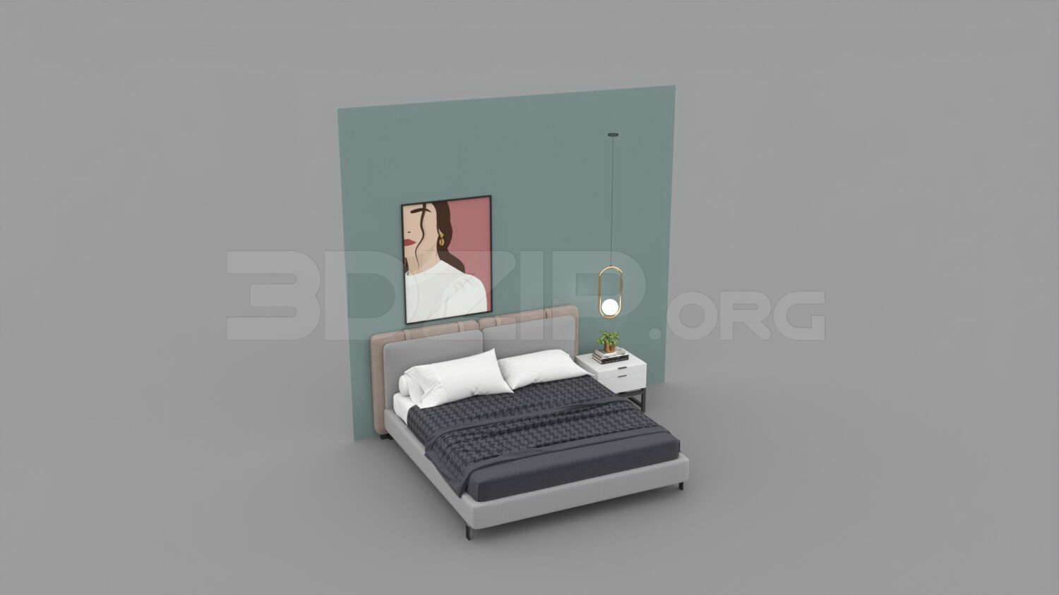 1329. Download Free Bed Model By Hoang Thoa