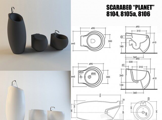 3D Models Toilet And Bidet 16 Free Download