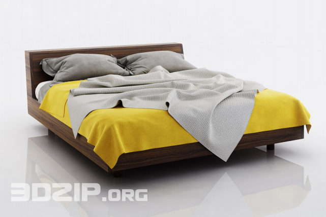 3d Bed model 4 free download