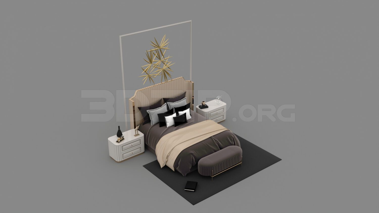 1749. Download Free Bed Model By Nguyen Hoang Minh