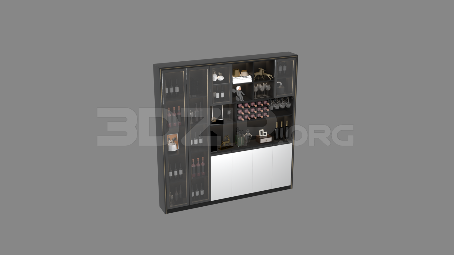 2568. Download Free Wine Cabinet Model By Huy Hieu Lee
