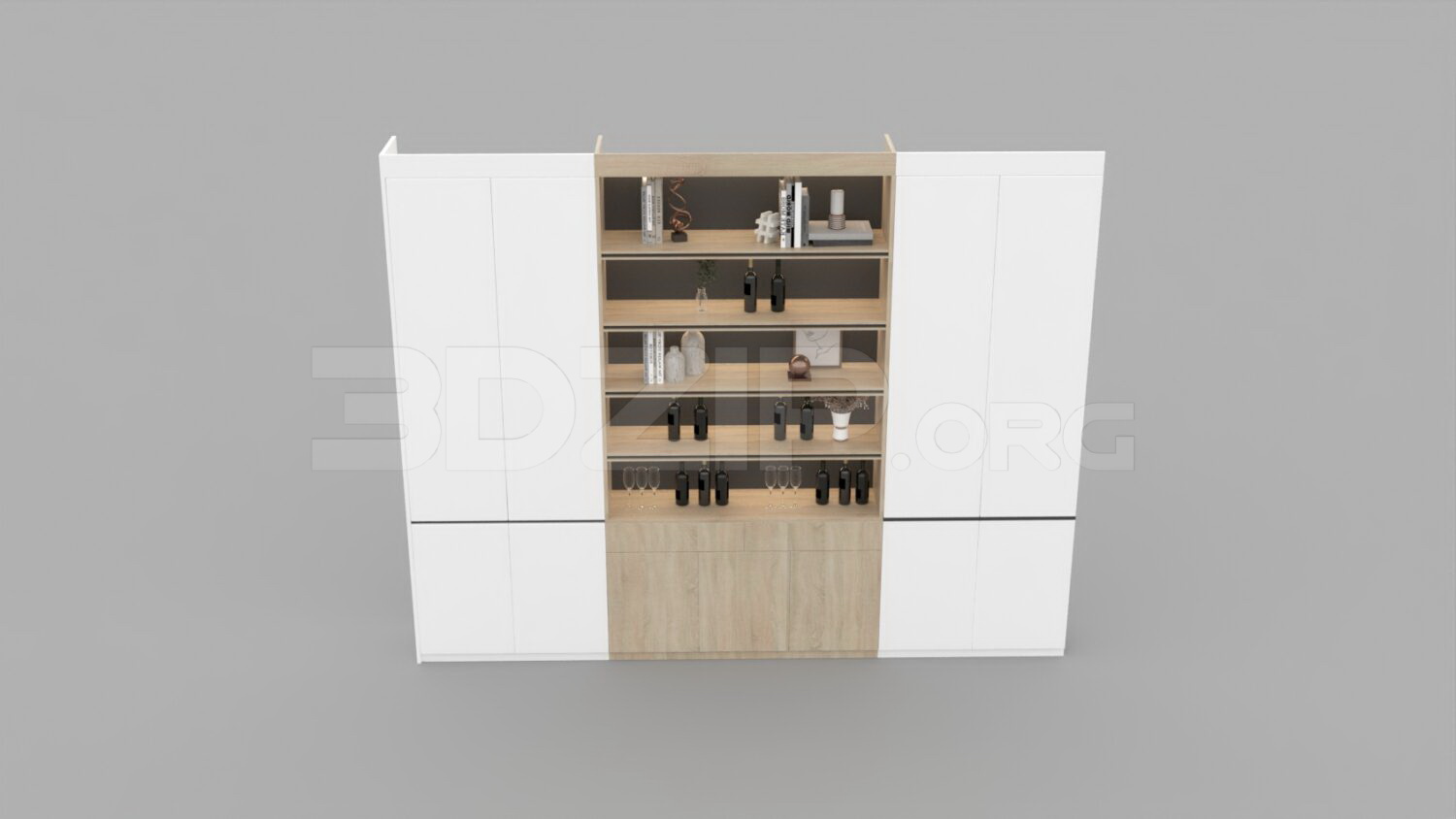 2574. Download Free Wine Cabinet Model By Dao Van Cuong