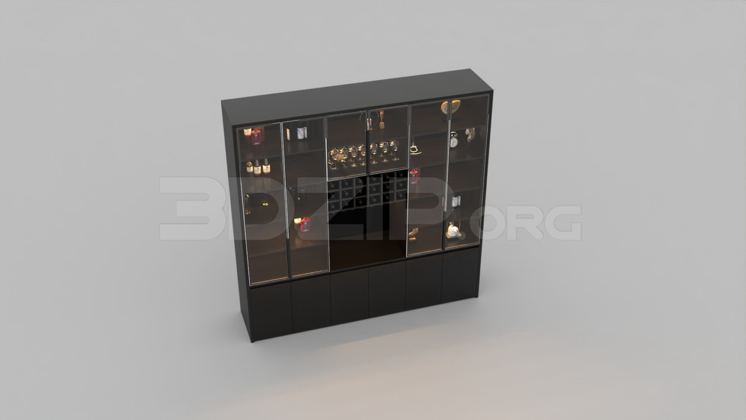 2918. Free 3D Wine Cabinet Model Download