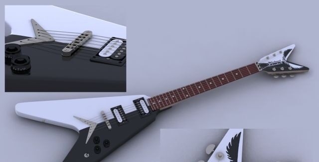 3d Model Guitar 8 Free Download