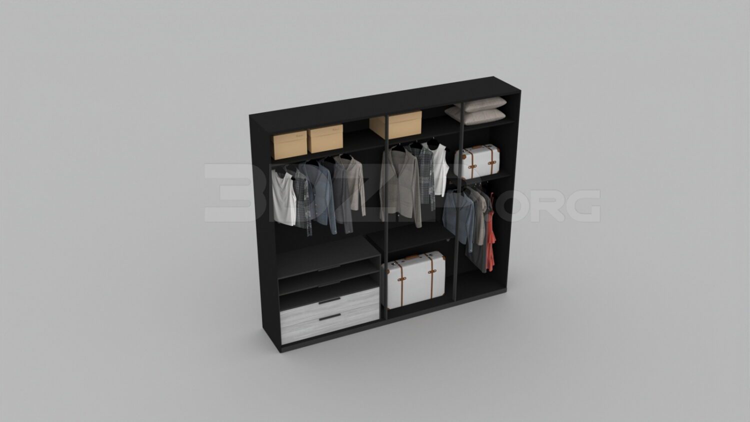 3006. Free 3D Wardrobe Model Download