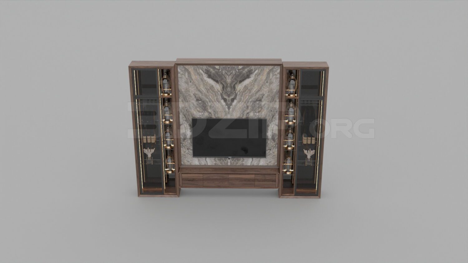 3097. Free 3D Wine Cabinet Model Download