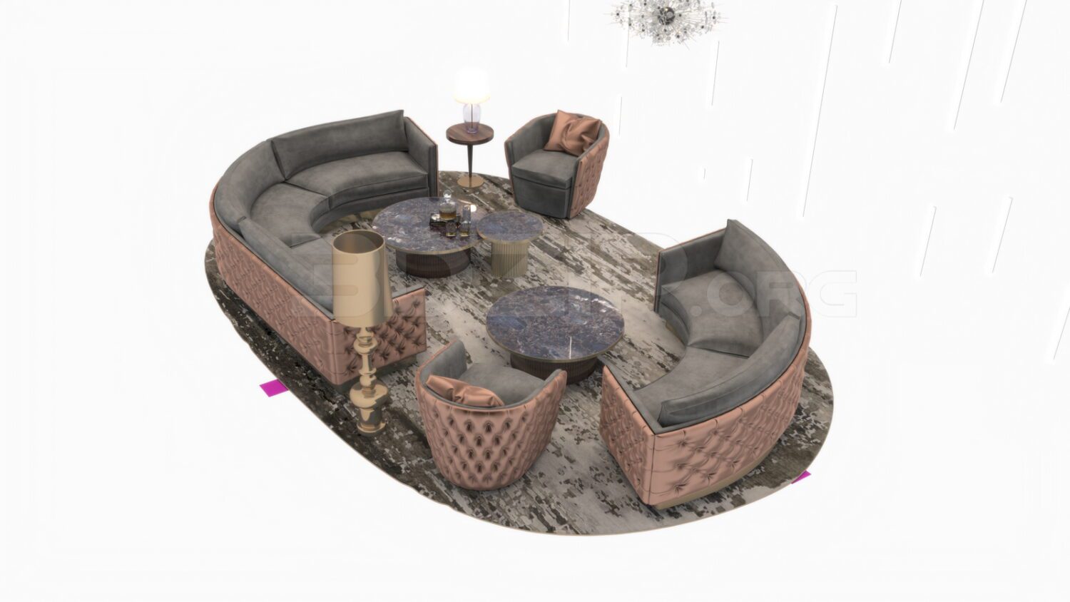 3168. Free 3D Sofa Model Download