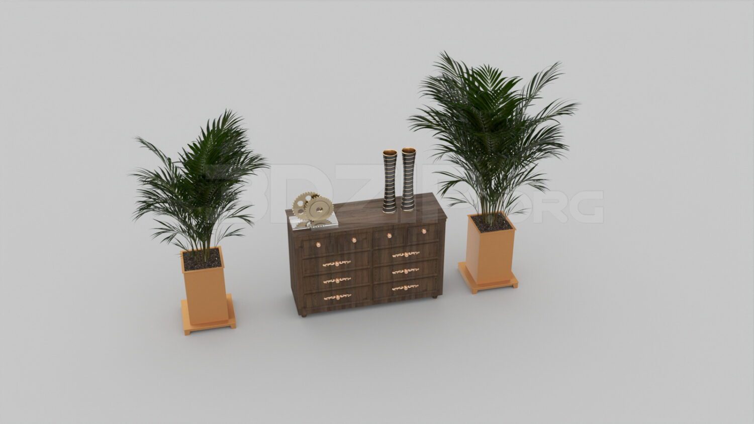 3263. Free 3D Display Cabinets Model Download