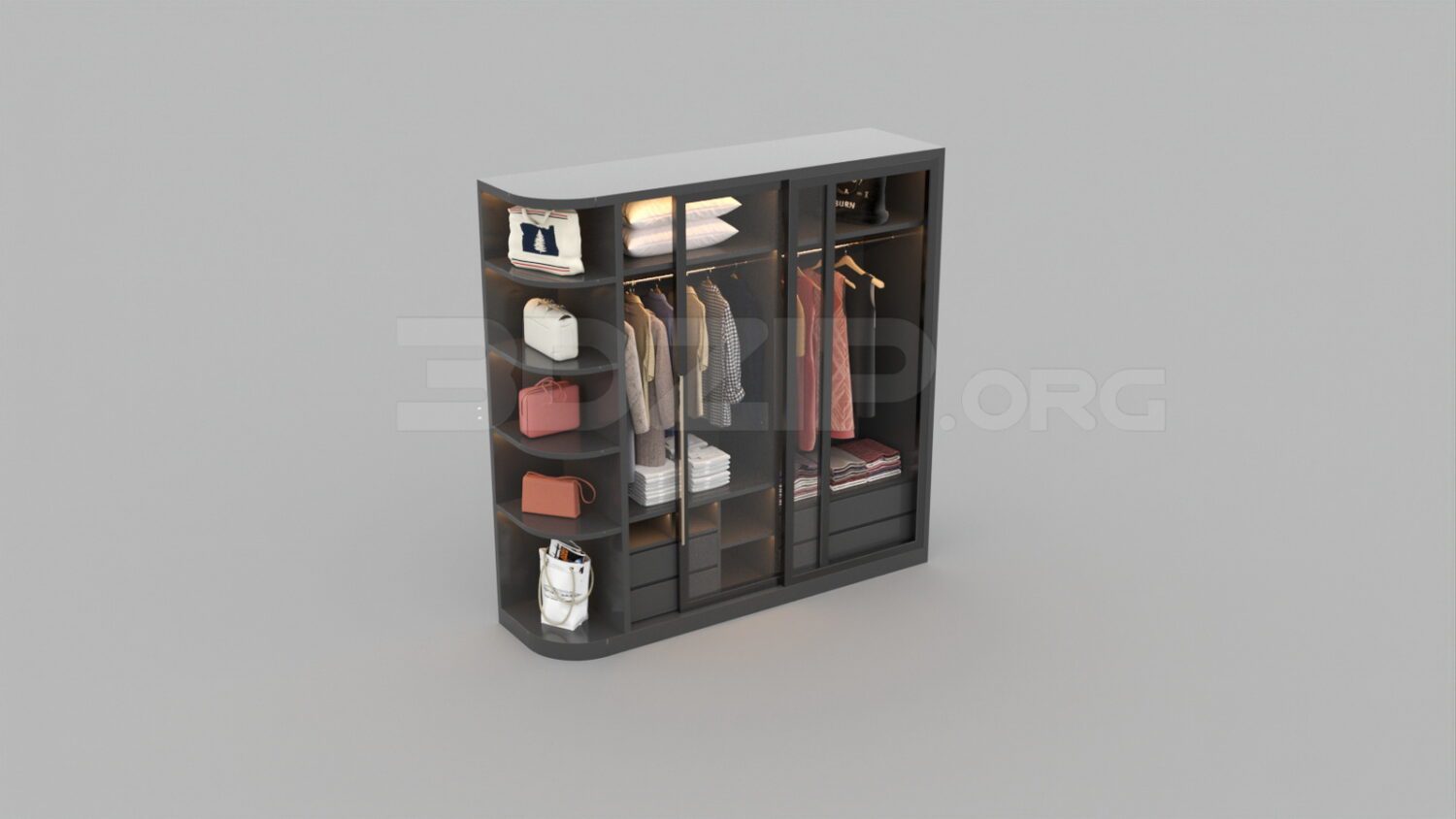 3317. Free 3D Wardrobe Model Download