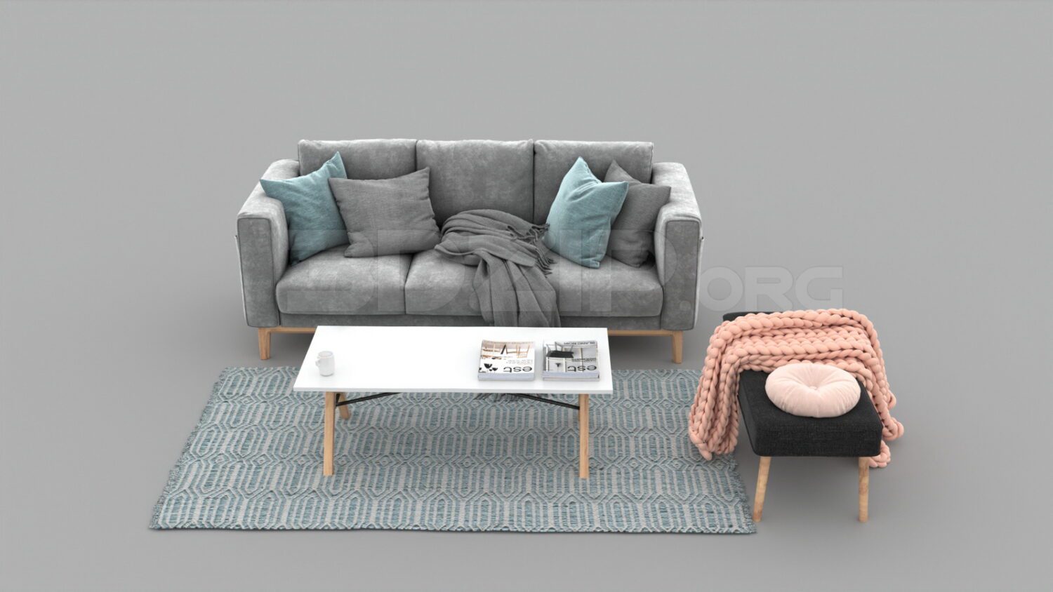 3395. Free 3D Sofa Model Download
