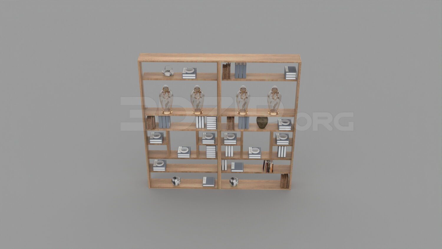 3533. Free 3D Bookcase Model Download