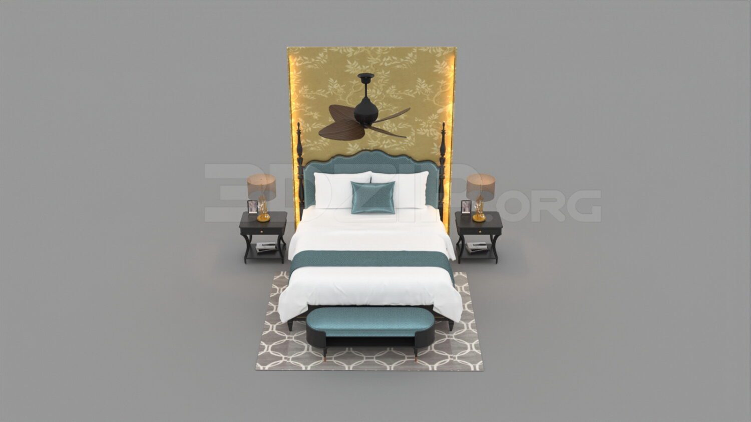 3557. Free 3D Bed Model Download