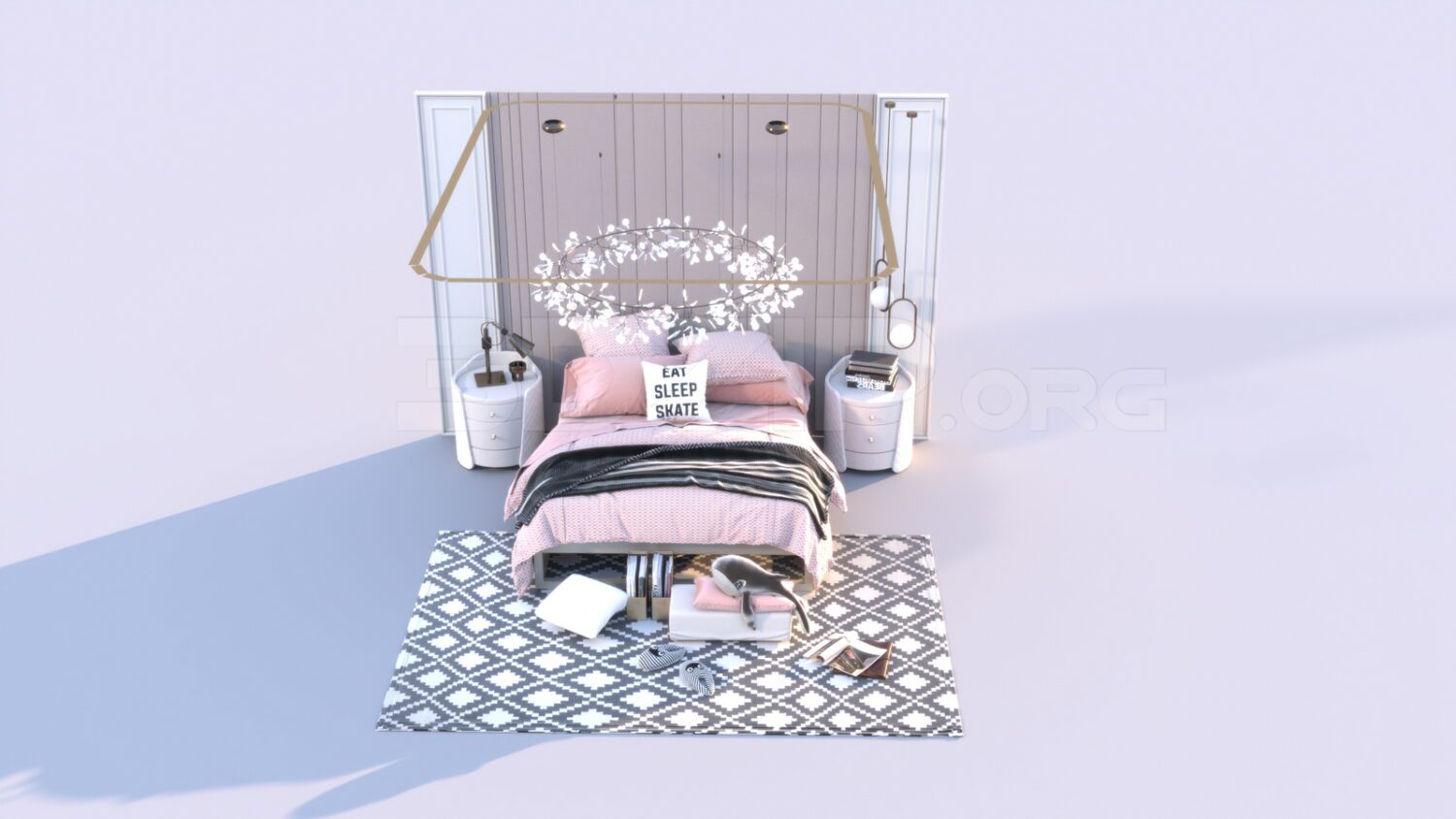 3583. Free 3D Bed Model Download
