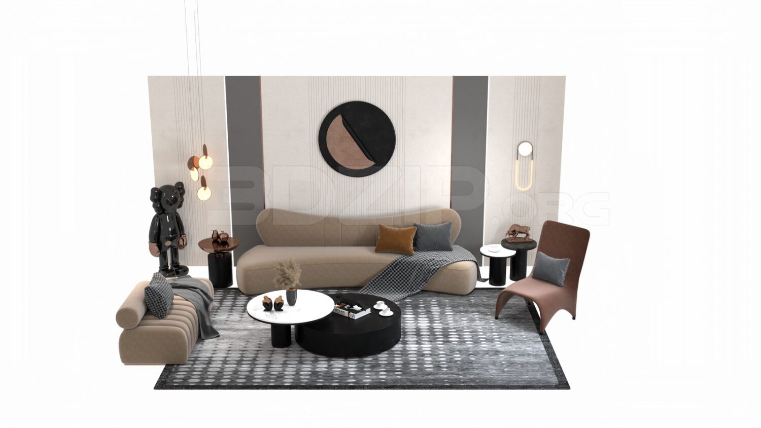 3584. Free 3D Sofa Model Download