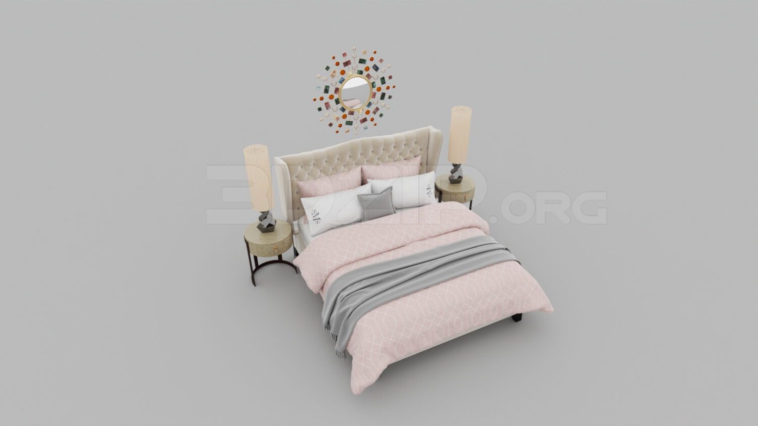 3640. Free 3D Bed Model Download