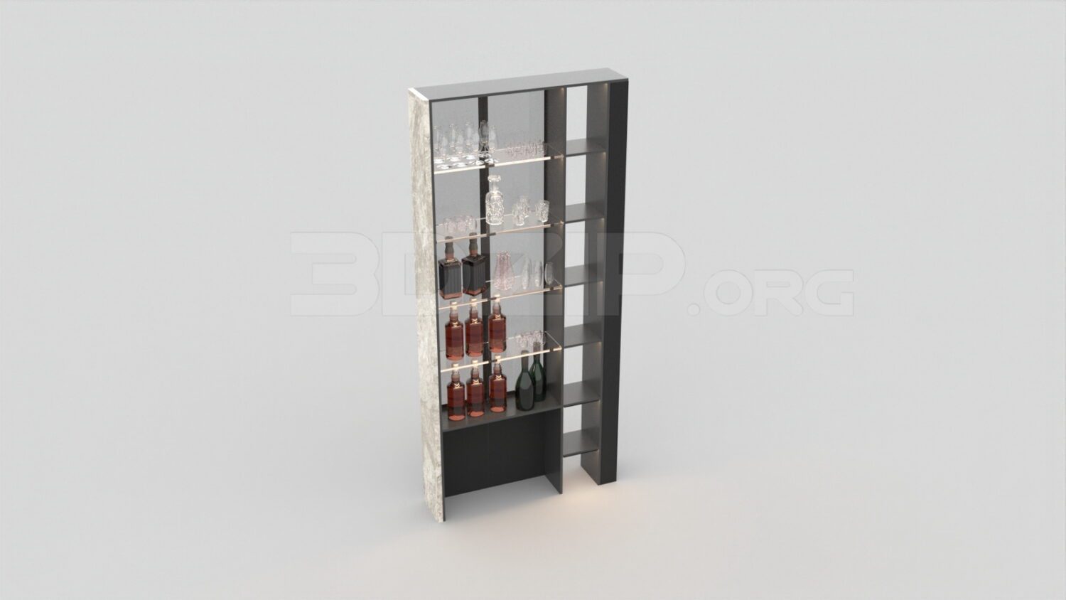 3822. Free 3D Wine Cabinet Model Download