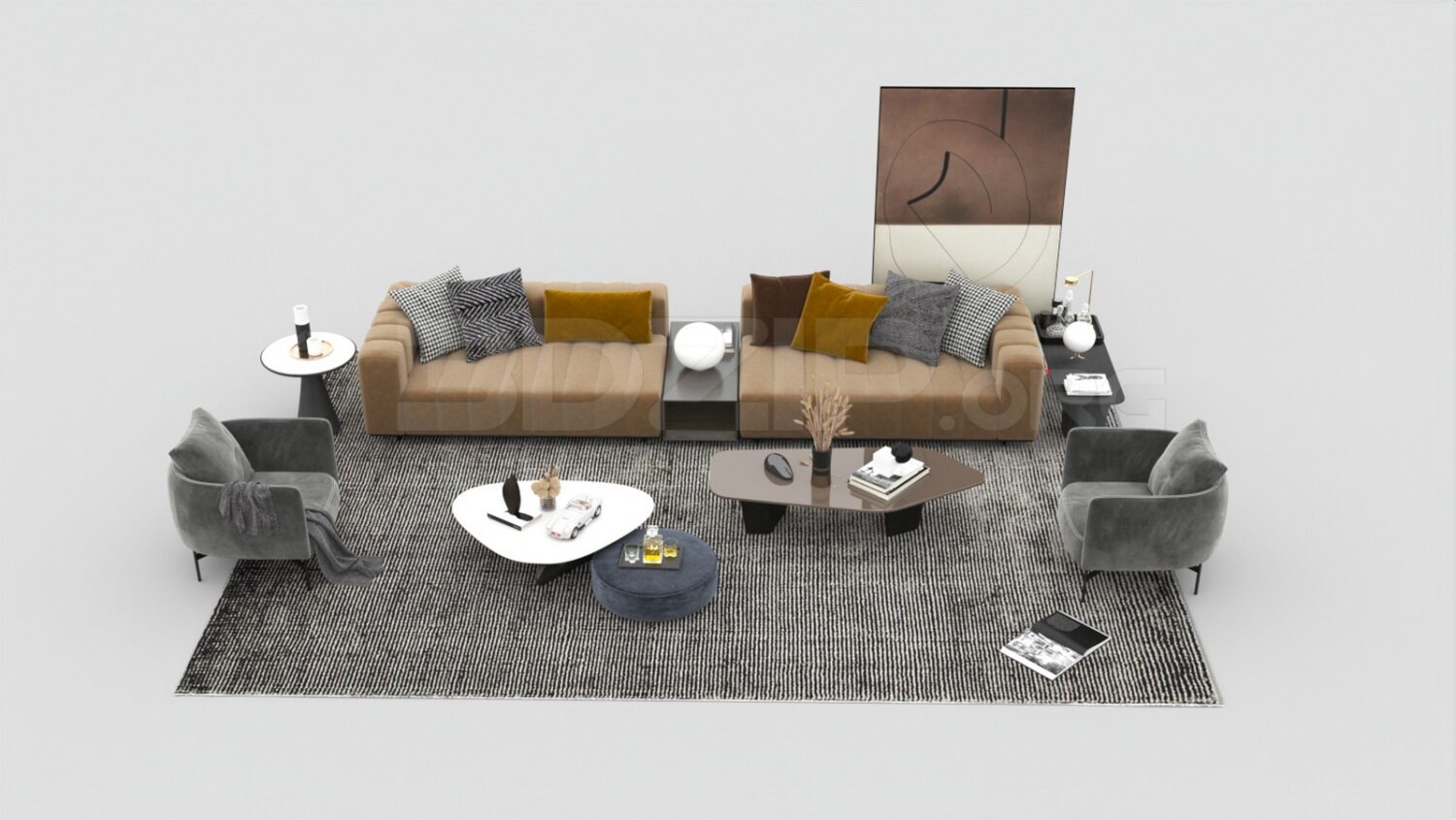 3916. Free 3D Sofa Model Download