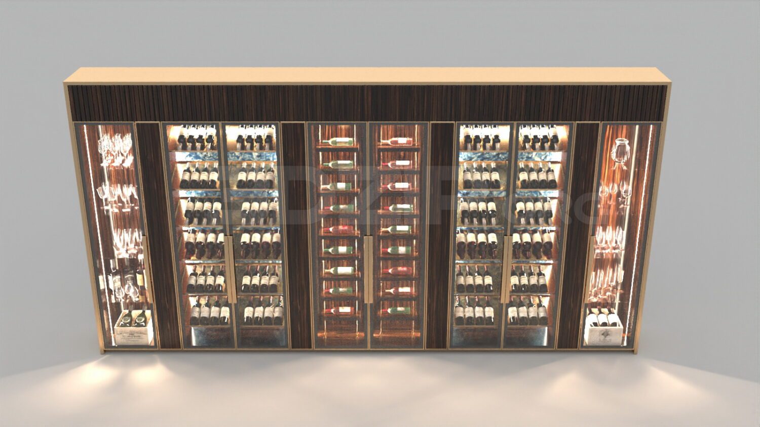 3949. Free 3D Wine Cabinet Model Download