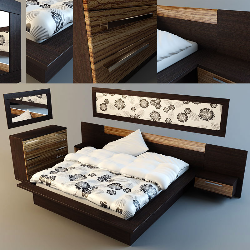 3D Bed Model 100 Free Download