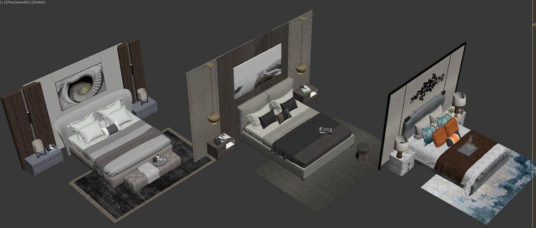 3D Bed Model 145 Free Download By DoanNguyen