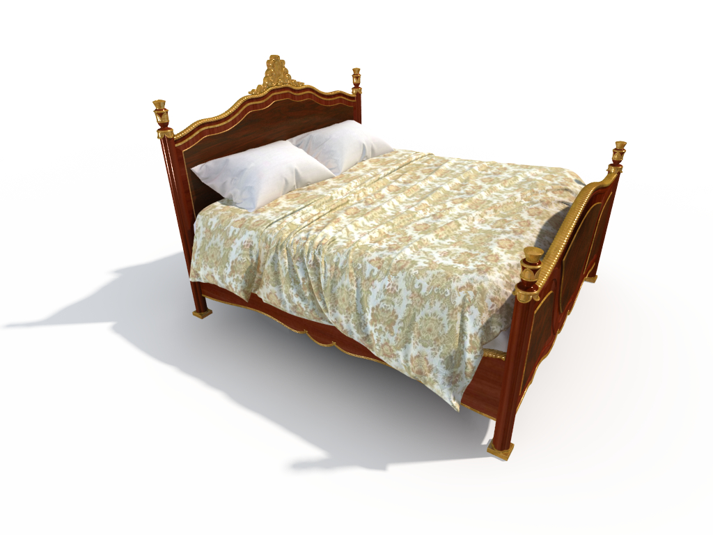 3D Bed Model 37 Free Download