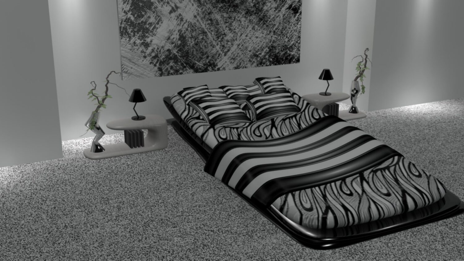 3D Bed Model 69 Free Download