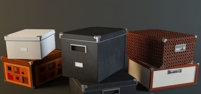 3D Box Set Model Free Download