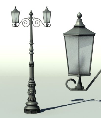 3D Model Street Lamps Decor Classic Free Download