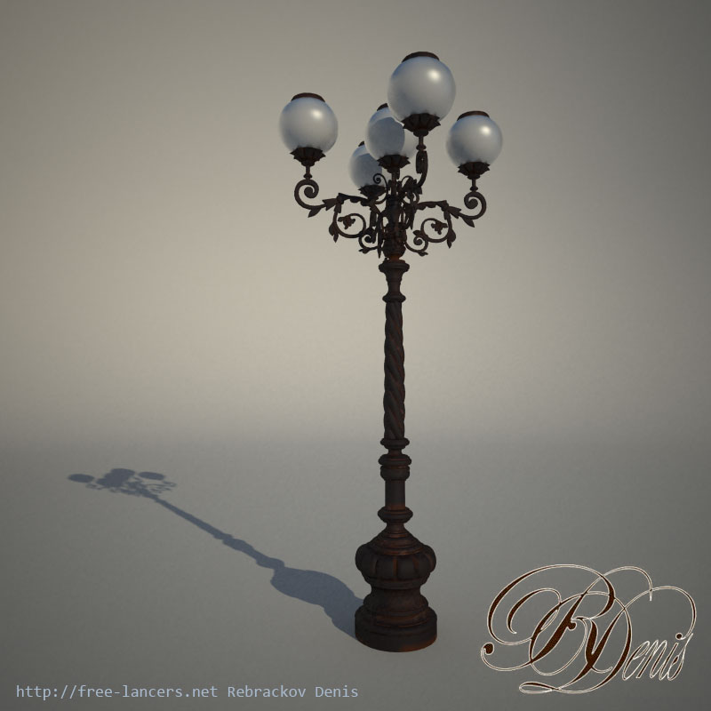 3D Model Street Lamp002 Free Download